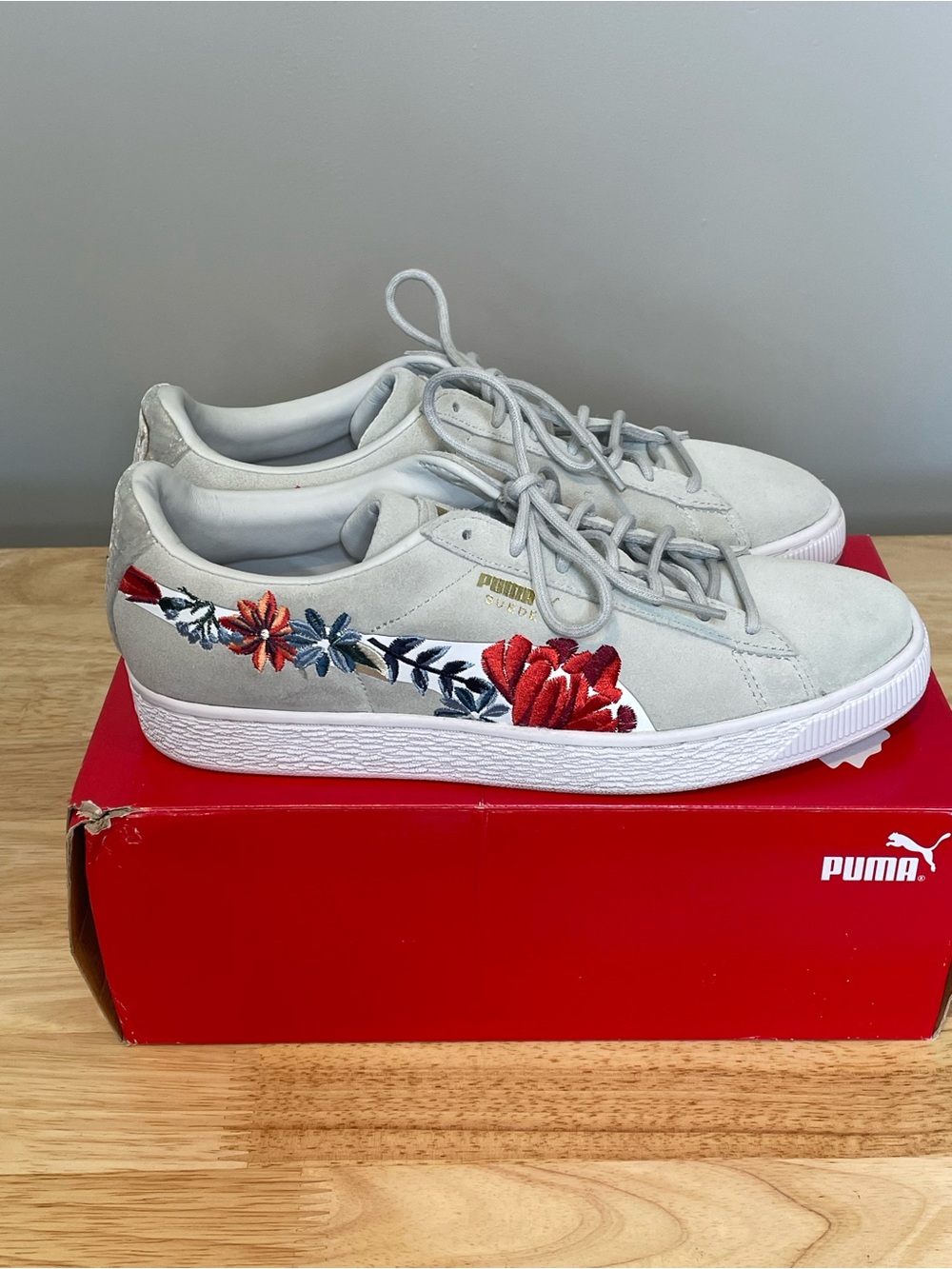 Puma Suede Puma Suede Hyper Embellished Women’s Sneakers - Light Gray 8.5